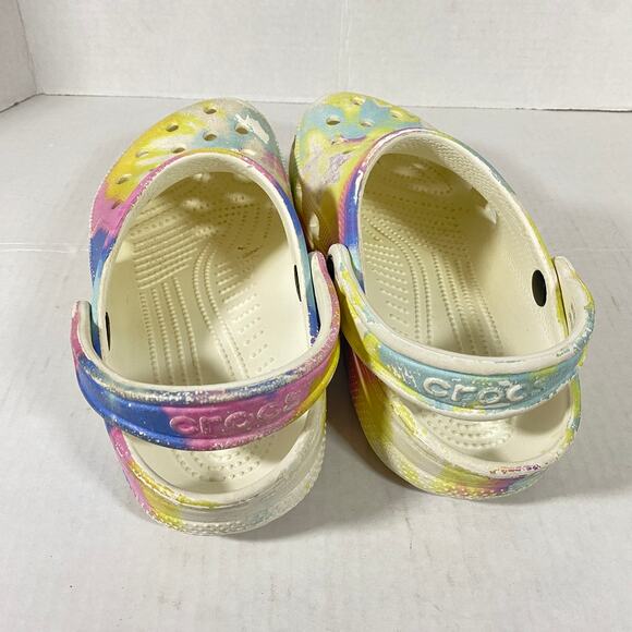 Crocs TieDye Pastel Colors Lightweight Comfort Clog Classic Croc Sz M 5 W 7 - Picture 6 of 12